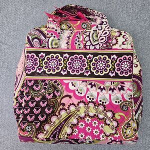 Vera Bradley Very Berry Paisley Pink Quilted Travel Tech Cord Organizer Case Bag